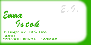 emma istok business card